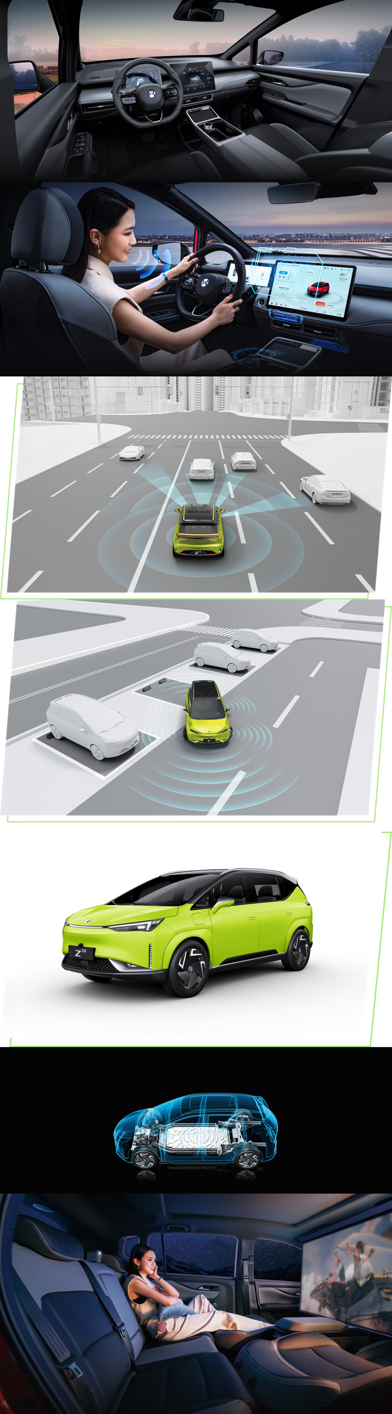 Electric Car HYCAN Z03 2023 RANGE 430/510/620km Full Version Fuel Type Electricity White/Black/Green