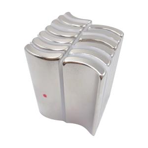 Quality Industrial Rare Earth Arc Magnets Multi Poles With Silver Coating wholesale