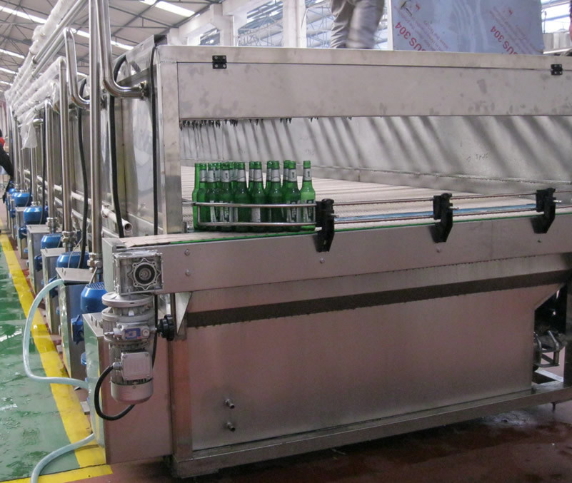 Small Spraying Type Tunnel Pasteurization Equipment , Small Scale Pasteurizer
