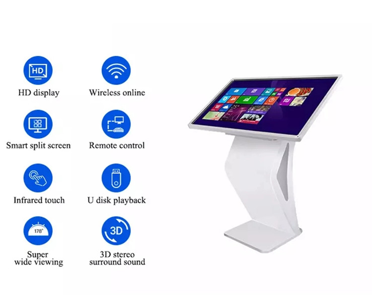 Android6.0 330cd/m2 Self Service Ordering Kiosk 78W