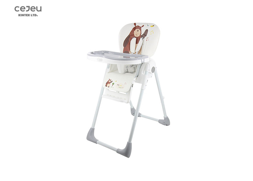 6 Height Adjusted Pink High Chair 7.8KG 3 Position FootPlate