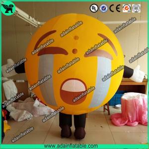 Quality Promotional Inflatable Mascot Costume Crying Face Ball Inflatable Walking Cartoon wholesale