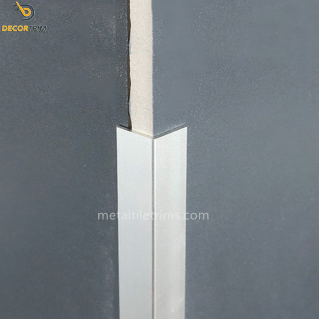 Matt Silver L Shaped Profile Tile Accessories Tile Trim / 2600mm Length