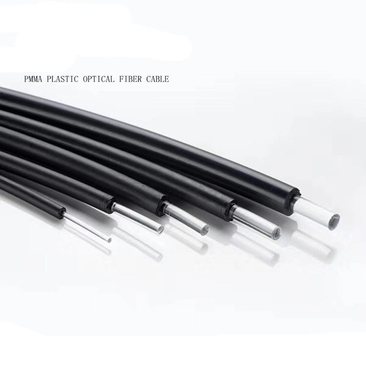 1.0/2.0/2.5/3.0/3.5/4.5MM PMMA Lighting Decoation Plastic Bare Fiber Optic Cable