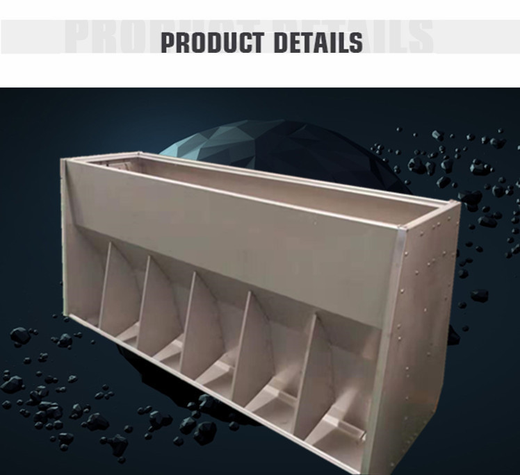 SUS 201 Stainless Steel Feed Trough For Weaning Pig Hog 6 Holes