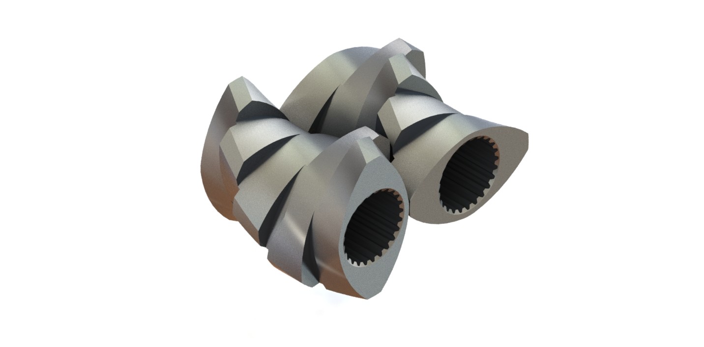 Heat Treated TDK Screw Element DIN Twin Screw Extruded Parts For Chemical Industry