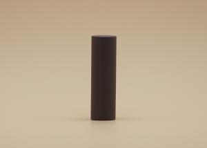 Quality Dark Grey Lip Balm Tubes 4g , Plastic Lipstick Tubes Velvet Texture wholesale