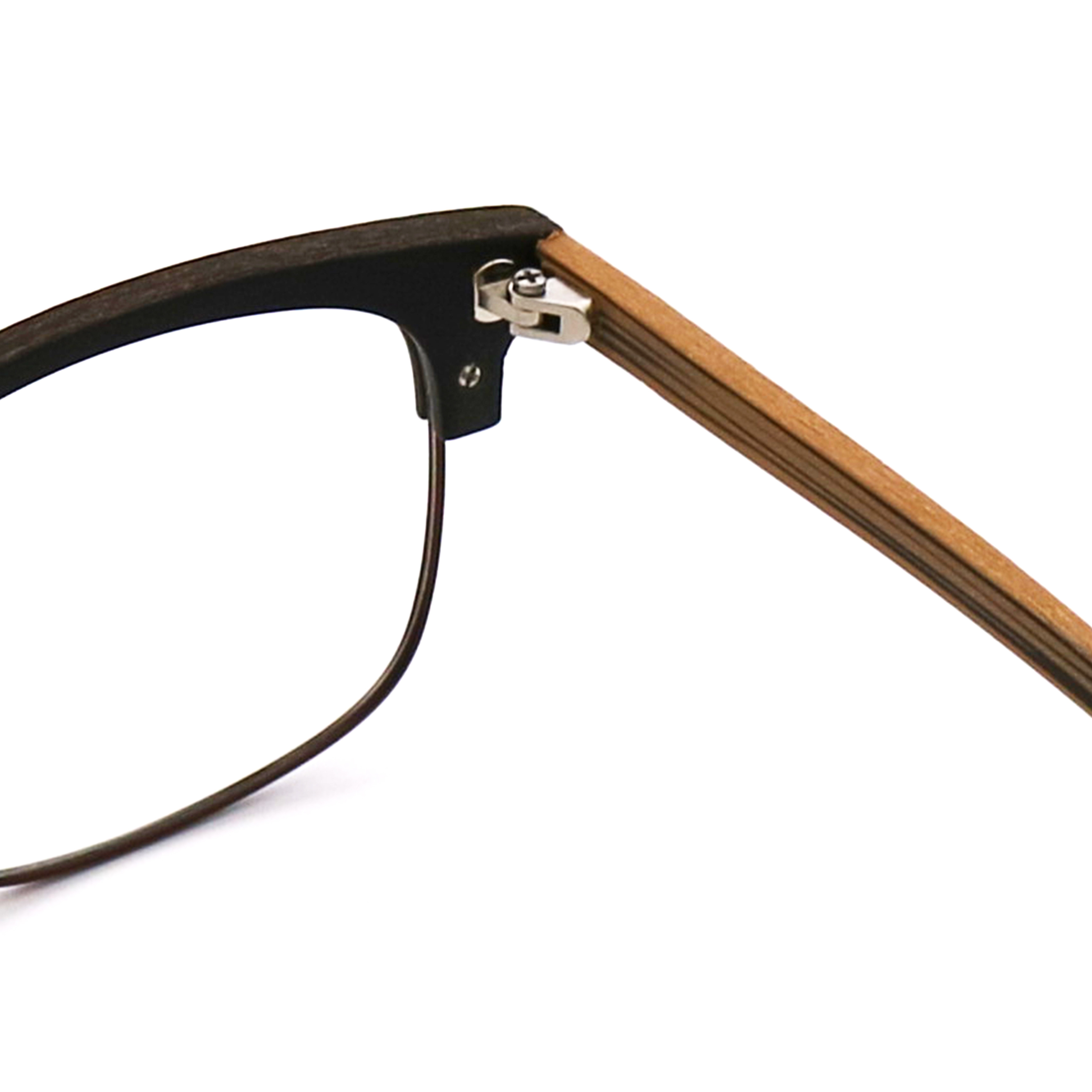 Unisex Full-rim Wood Grain Acetate Optical Glasses Frame MR H004B