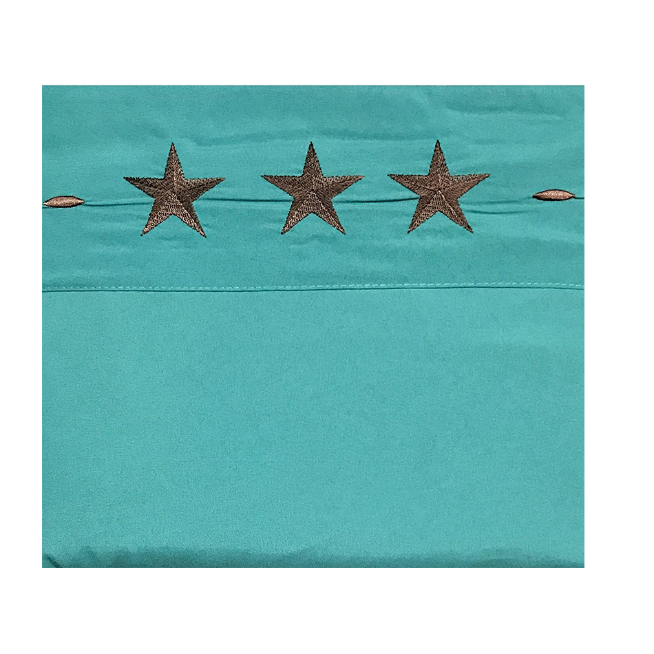 Western Peak 6pcs Embroidery Star Sheet Set Washable Machine Wash 100% Polyester