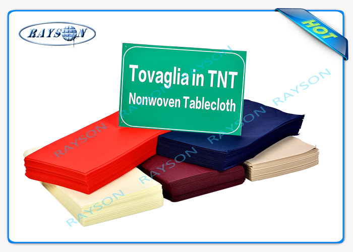 Customized Logo Disposable Non Woven Tablecloth For Italian Hotel