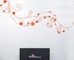 Long Red Branch Classic Decorative Wall Flower Stickers F028