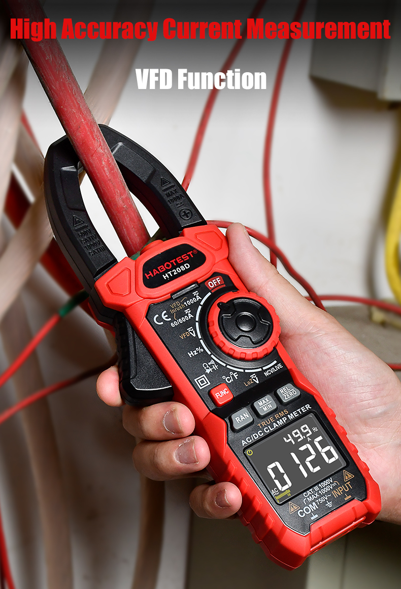 Handheld Digital Power Smart Clamp Meter 1000 Amp 1000v