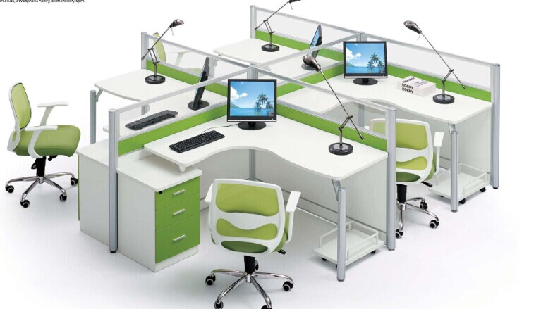 4 seater office partition,4 seater office cubicle,#JO-7012