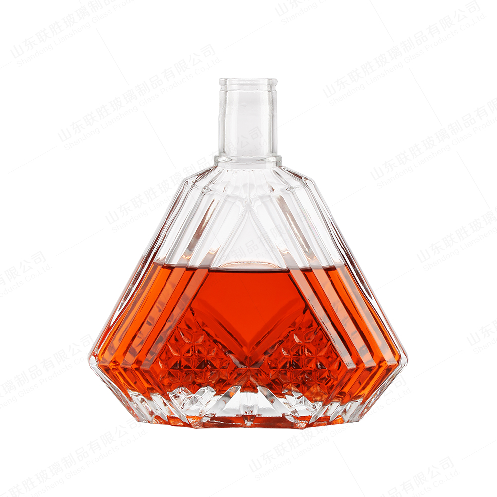 Glass Shot Bottle Custom Luxury 500ml 750ml 1000ml for Bar Acid Etch Surface Handling