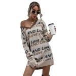 Fashionable top of the line women's sweaters, medium length knitted pullover
