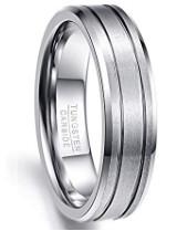 Customized Modern Style 6MM/8MM Polished Tungsten Steel Carbide Wedding