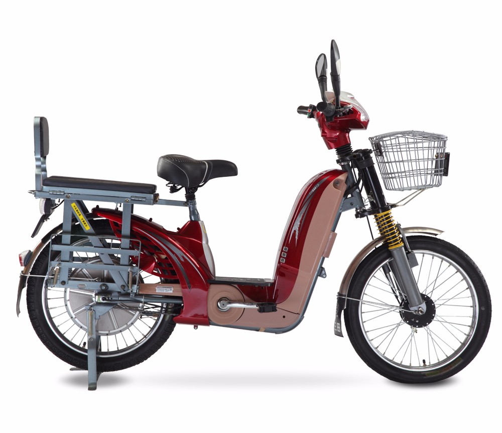 Large Capacity 48V 500W Electric Food Delivery Bike With Front And Rear Drum Brake