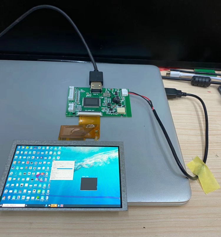 7.0 Inch TFT LCD Monitor 800X480 500cd/M2 Raspberry Pi Hdmi Touch Screen