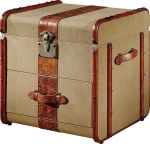 Quality Home Storage Bedroom Leather Trunks Chests 1 Drawer Solid Wood Bar Decoration wholesale