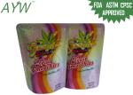 Eco Friendly Stand Up Foil Pouches Cold Resistant , Commercial Zip Up Plastic