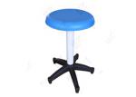 Portable Lab Fittings , Blue Round PU Cushion Modern Lab Stool