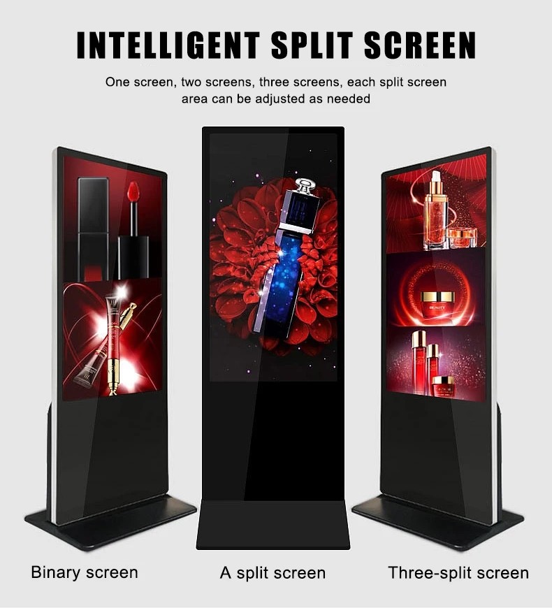 Colorful High Brightness Floor Standing Touch Screen Kiosk Android 7.1 9.0 11
