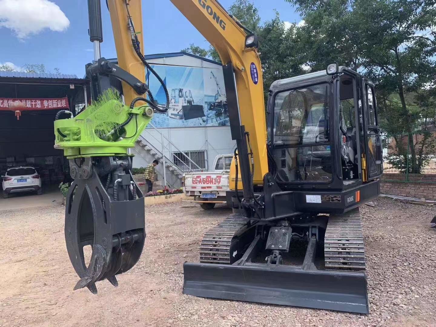 Wood Rotating Hydraulic Log Grapple For 4 Ton 6 Ton Excavator