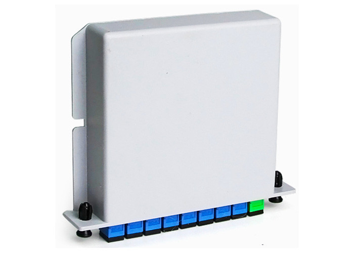 1x8 Bule SC UPC PLC splitter cassette, fiber optic splitter box