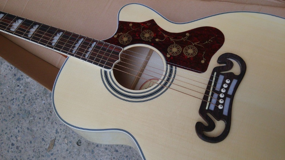 J200 single cut acoustic guitar SJ200N electric acoustic Guitar single cutaway Acoustic black hard shell