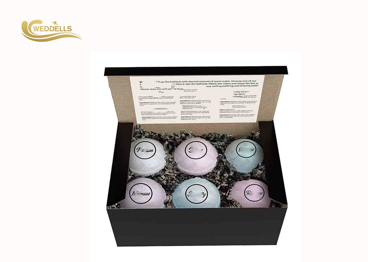 6 Pcs Fruit Scent Bath Bomb Gift Sets , Organic Shea Butter Coconut Oil Bath Bomb