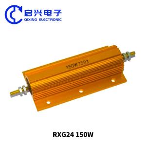 China Rxg24 Wire Wound Resistor 25W 50W 75W 100W 200W 300W 500W High Power Gold Aluminum Shell Resistor on sale