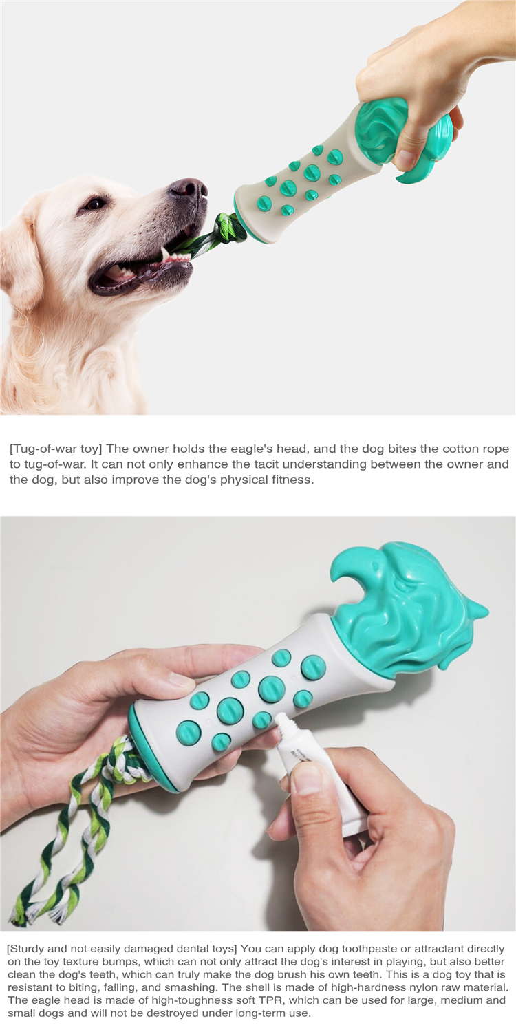 New Multifunctional Interactive Teeth-cleaning Self-playing Food Dispensing Rubber Ball Chew Aggressive Dog Chew Toy