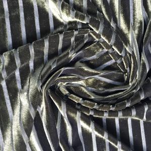 Quality stripe Velvet for garment ,lady garment fabric 100% poly wholesale