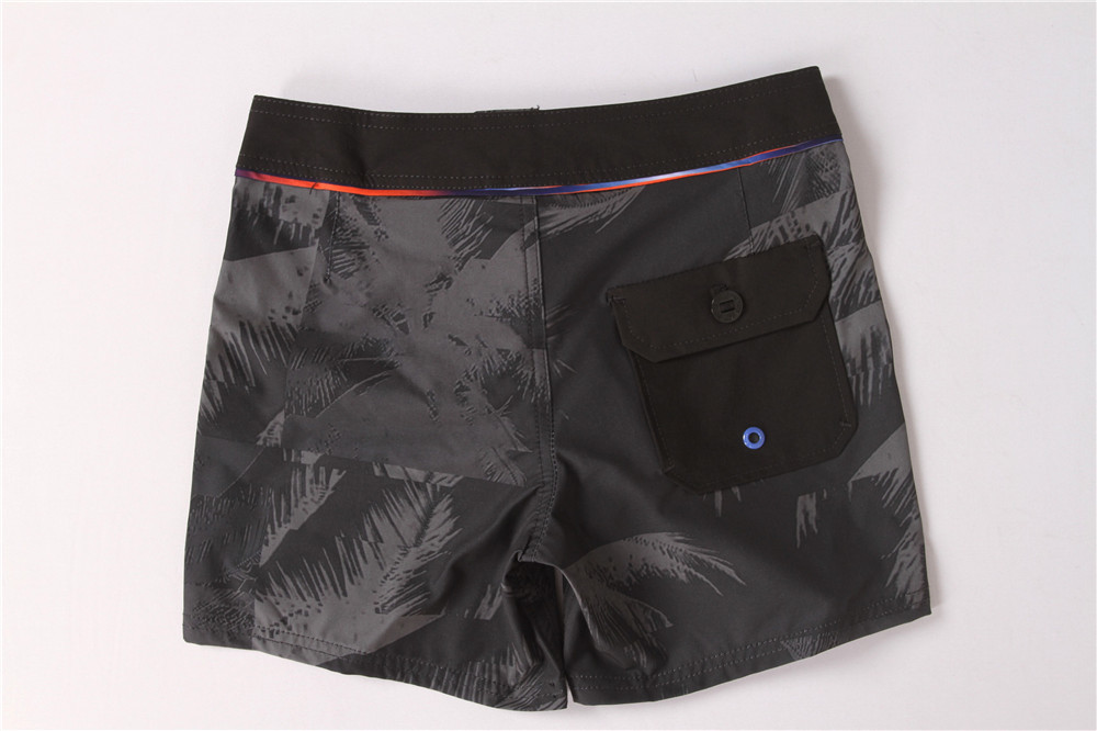 Black Printed Kids 4 Way Stretch Shorts Mens Children's Spandex Shorts