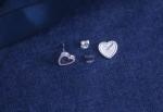 Hypoallergenic Silver 925 Sterling Earrings Stud Jewellery Heart Stud Customized