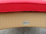 Resin Wicker Chaise Lounge , Foldable Cane Beach Lounge Chair