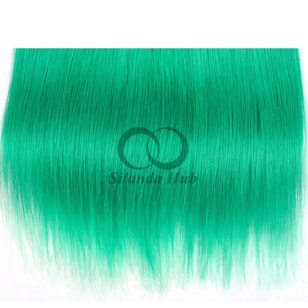 #T1B/Green Straight Remy Human Hair Bundles Sew In Weave Bundles Brazilian Bundle Deals