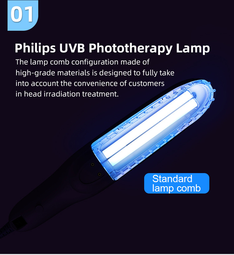 CE ISO LED 311nm Uv Phototherapy Lamp UVB Light Therapy For Psoriasis Vitiligo