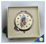 Shinny Gifts Metal Compact MirrorJeweled Makeup Pocket Mirror Custom Cosmetic