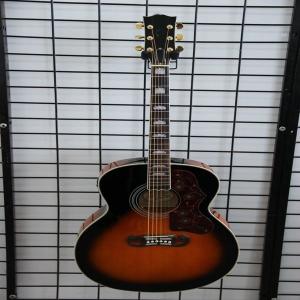 Quality China handmade OEM J2001 sunburst acoustic guitar with EQ wholesale