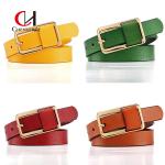 Genuine Cowhide Thin Ladies Leather Belt Fashion Personality Needle Buckle