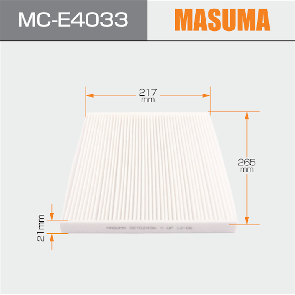 MC-E4033 MASUMA Auto Chassis Parts Cabin Filter 55702456 6808622 for OPEL CORSA-C Yes