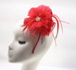 Wedding Party Pageant Ostrich Feather Flower Mount with Headband Shipping DHL