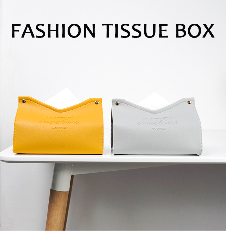 Rectangular Plastic Tissue Box Cover for Luxury Nordic Restaurant in Desktop Space