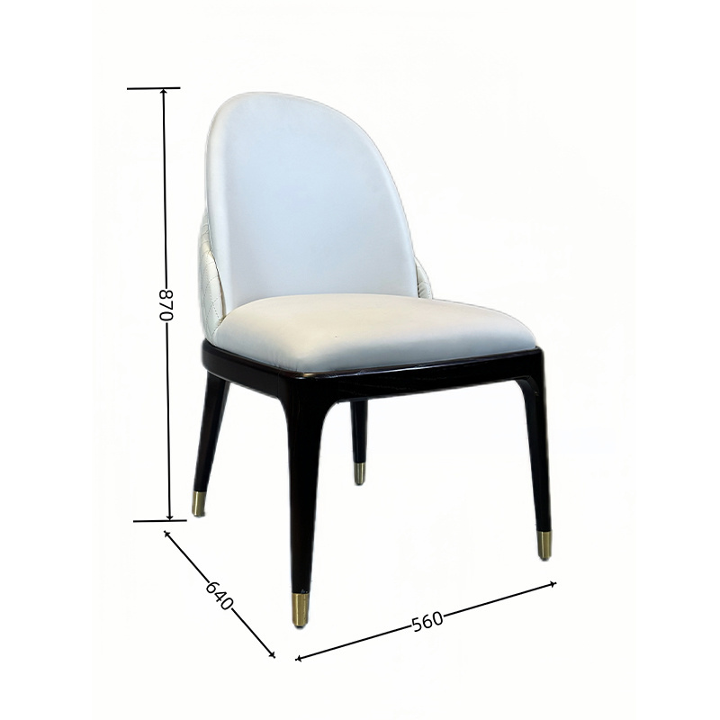 Factory Wholesale Hotel Furniture Restaurant Modern Leather Wood Chair Dine Room Home