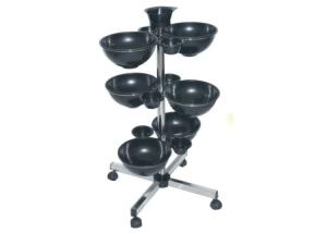 Quality Plastics Beauty Salon Rolling Cart Light Weight , Colorful Dying Bowl With Rack wholesale
