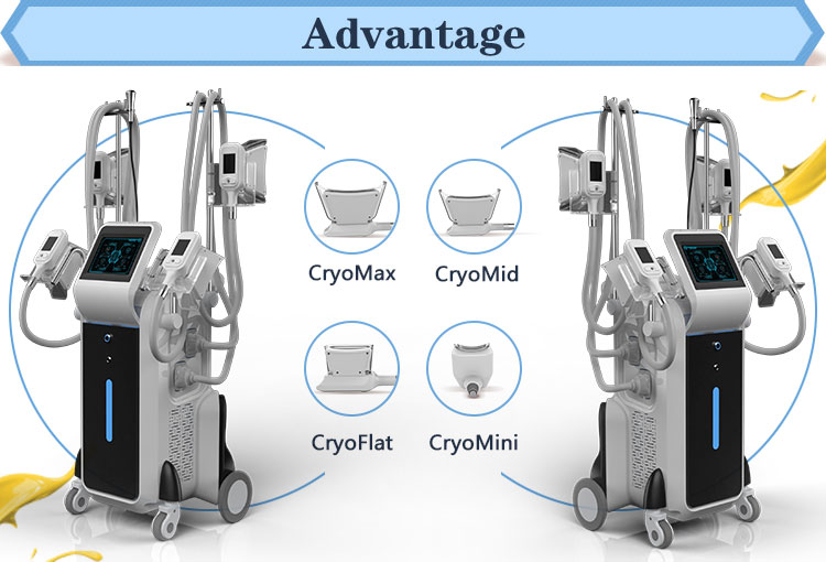 2018 Hot Sell Good Cryo Body Face Belly Waist Beauty Cold 4 Freeze Handles Cryolipolysis Slimming Machine