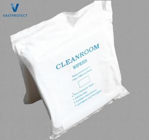 Quality White ESD Lint Free 100% Polyester Microfiber Cleanroom Wipers With Antistatic Agents wholesale