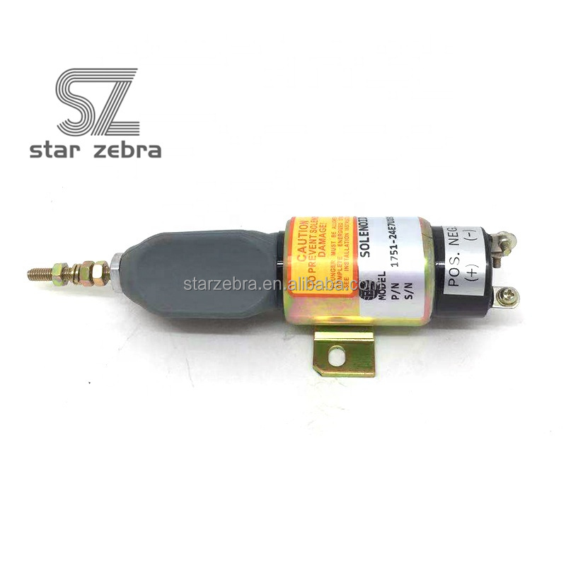 High Guarantee 1751-24E7U1B1S5A Excavator Electric Parts 24V Flameout Solenoid Valve SK75 Stop Solenoid Valve