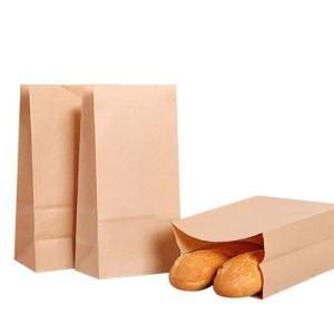Quality Recycled Kraft Paper Take Away Packaging Restaurant Bags Food Delivery wholesale